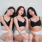 [New - In] Pure Comfort Seamless Push Up Bra In Black - Bra - Push Up - Adelais Official