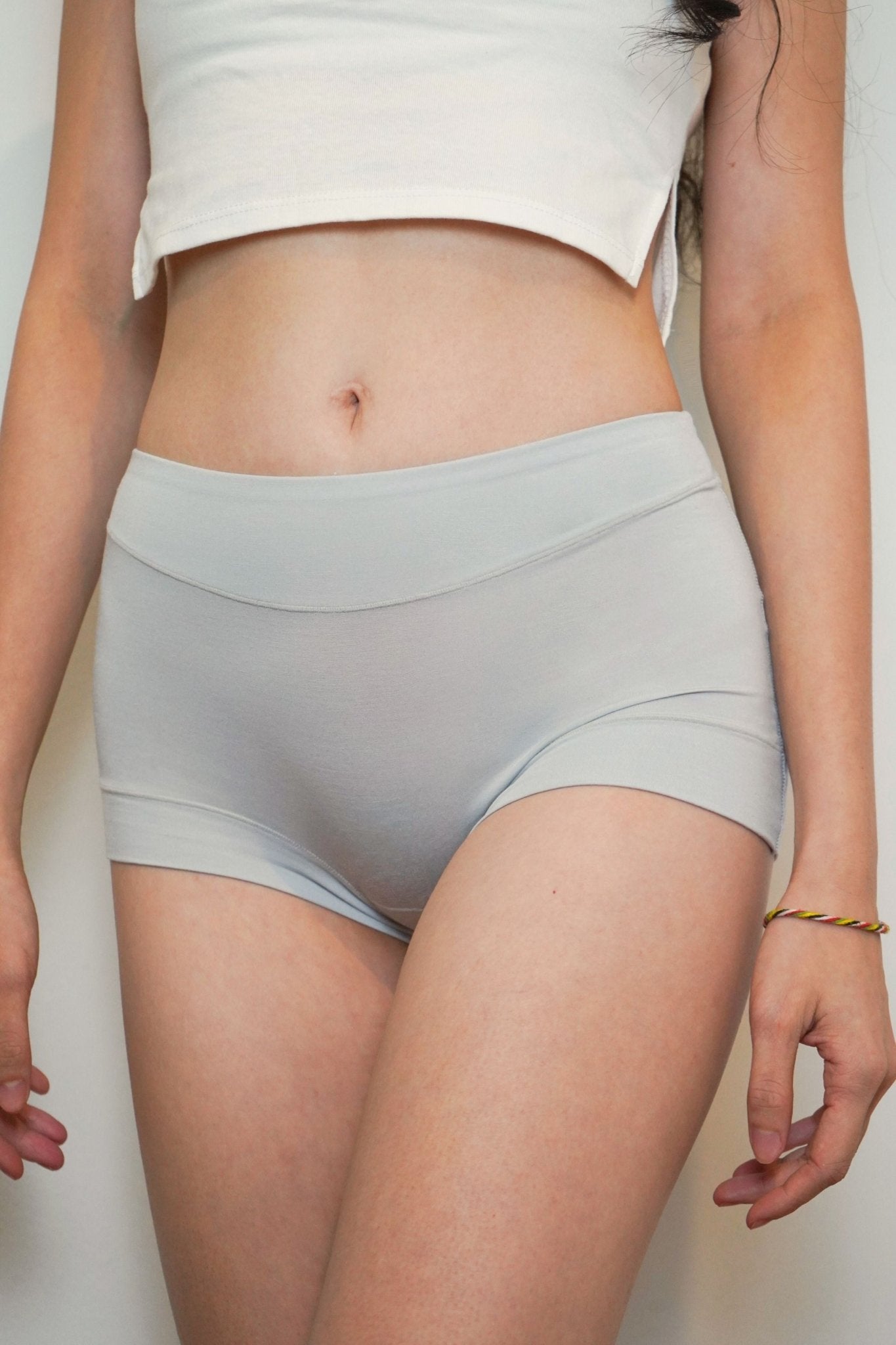[NEW-IN] Soft Cotton 60S Modal Antibacterial Panty In Light Grey - Adelais Official