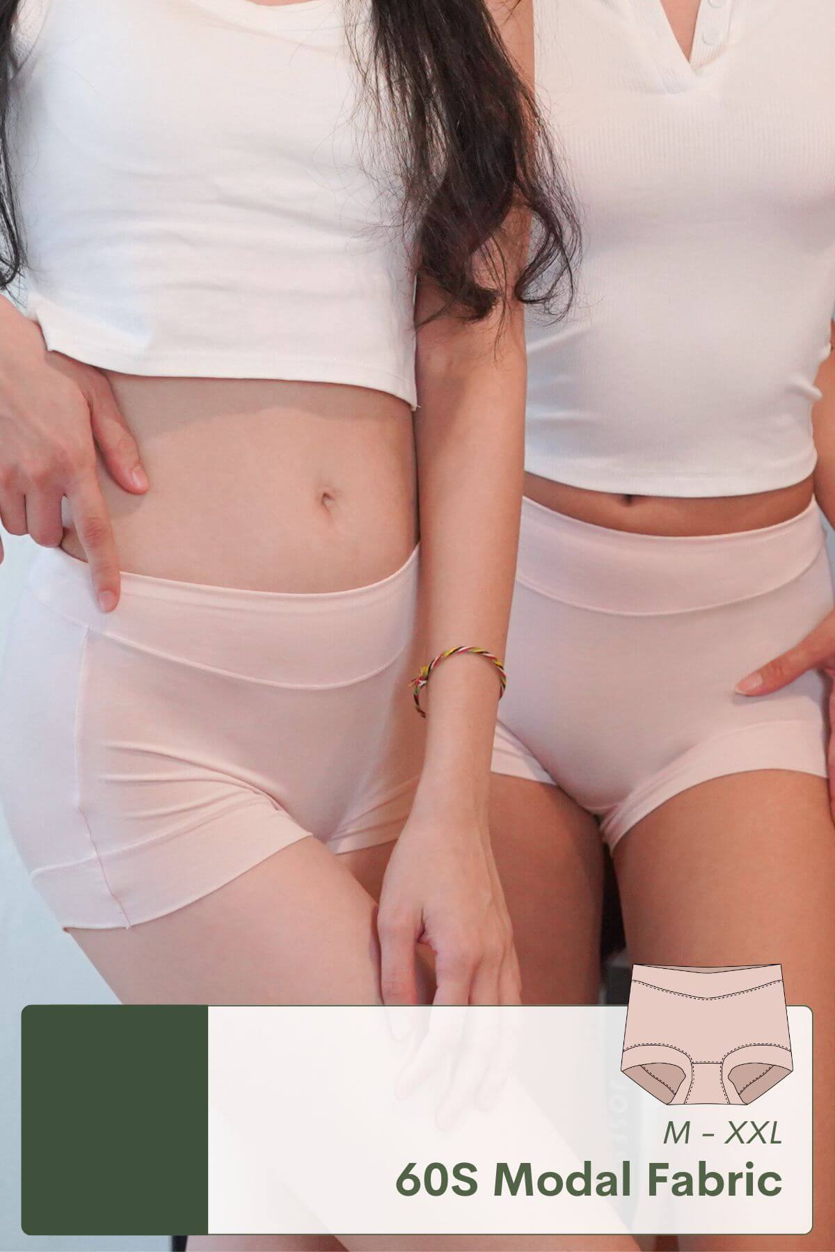 [NEW - IN] Soft Cotton 60S Modal Antibacterial Panty In Natural - Panty - Seamless Brief - Adelais Official