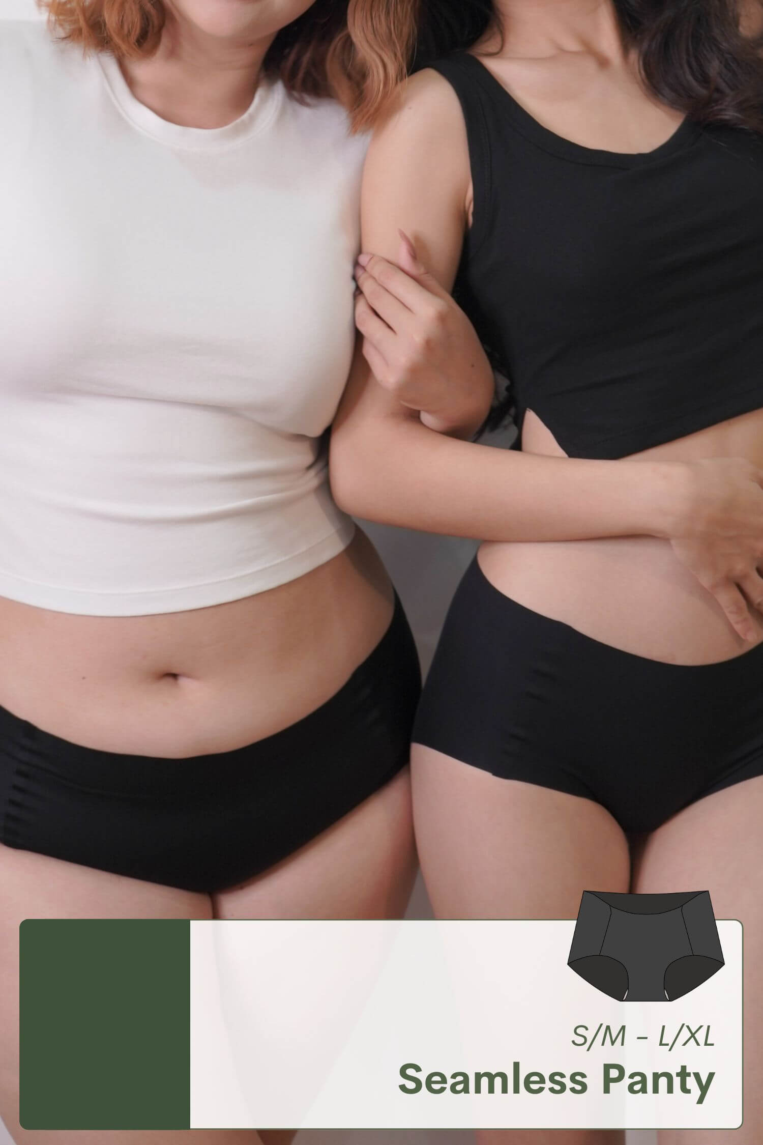 [New - In] Wear Nothing Seamless Antibacterial Panty In Black - Panty - Seamless Brief - Adelais Official