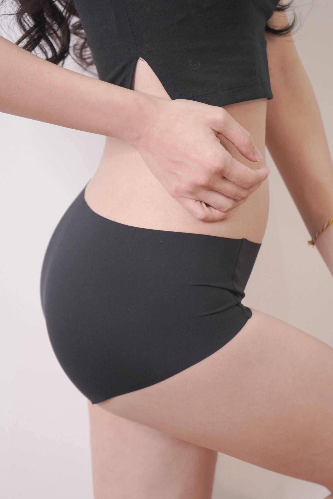 [New - In] Wear Nothing Seamless Antibacterial Panty In Black - Panty - Seamless Brief - Adelais Official