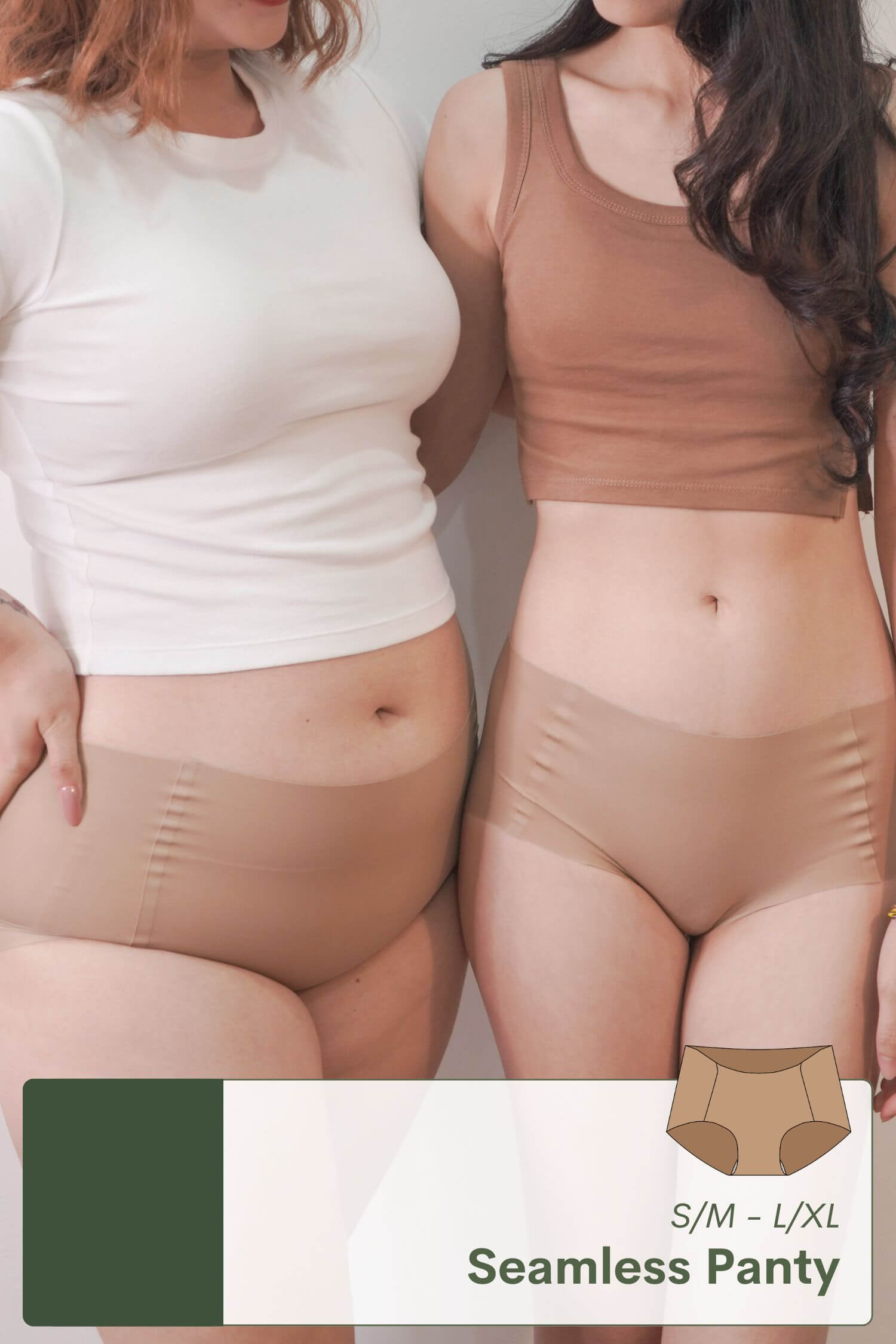[New - In] Wear Nothing Seamless Antibacterial Panty In Sand - Panty - Seamless Brief - Adelais Official