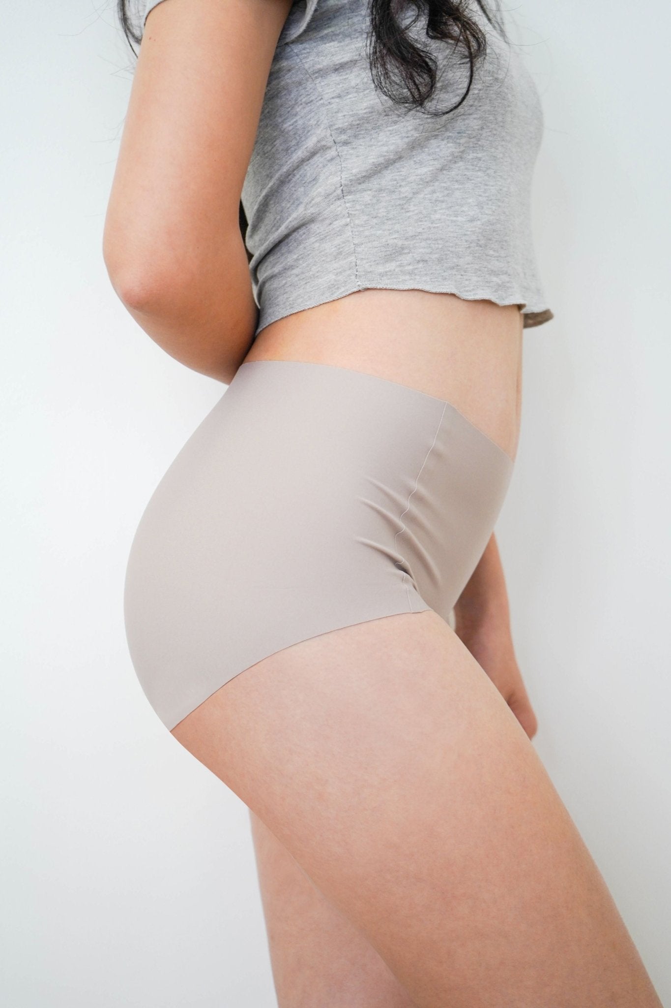 [New - In] Wear Nothing Seamless Antibacterial Panty In Smoke - Panty - Seamless Brief - Adelais Official
