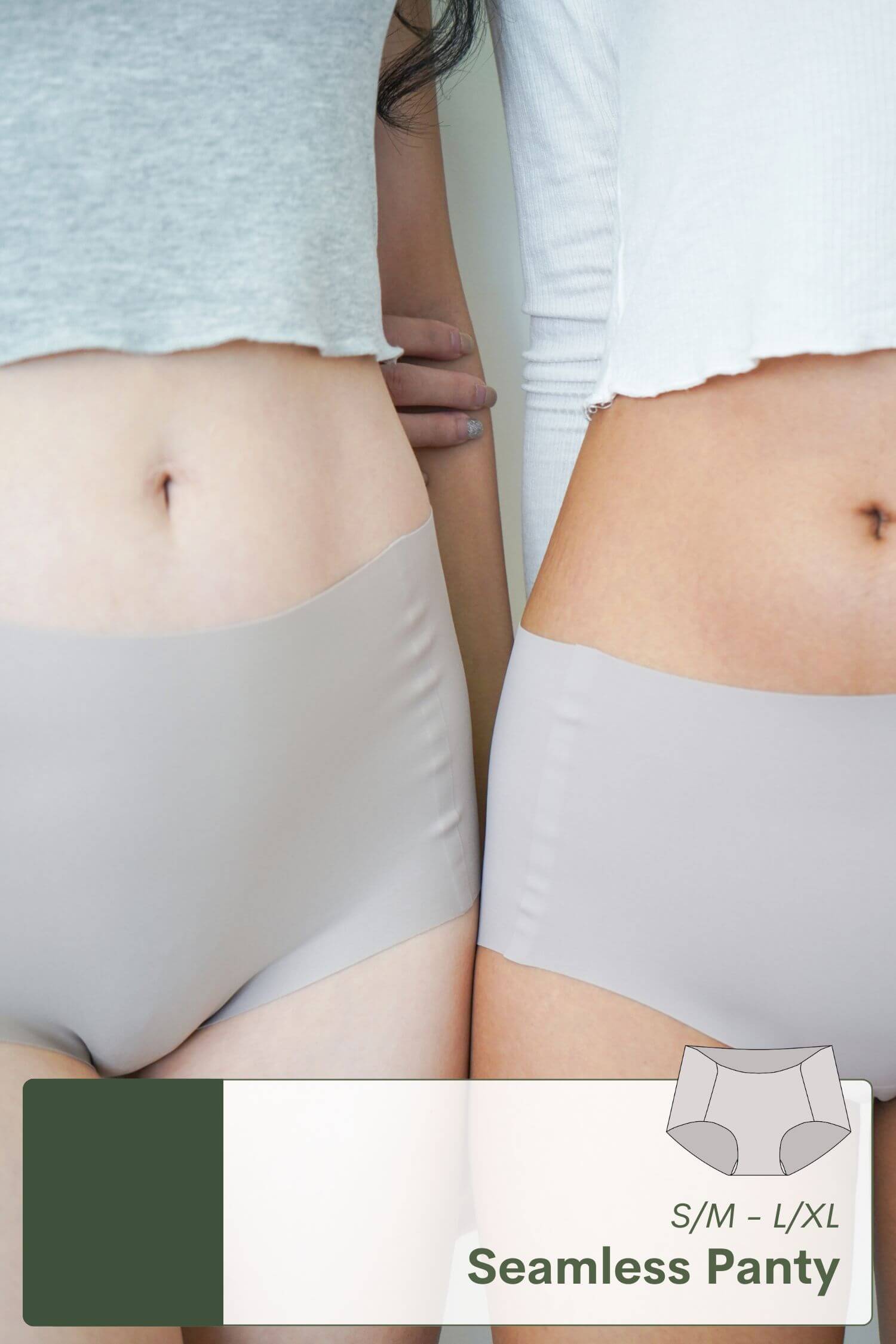 [New - In] Wear Nothing Seamless Antibacterial Panty In Smoke - Panty - Seamless Brief - Adelais Official