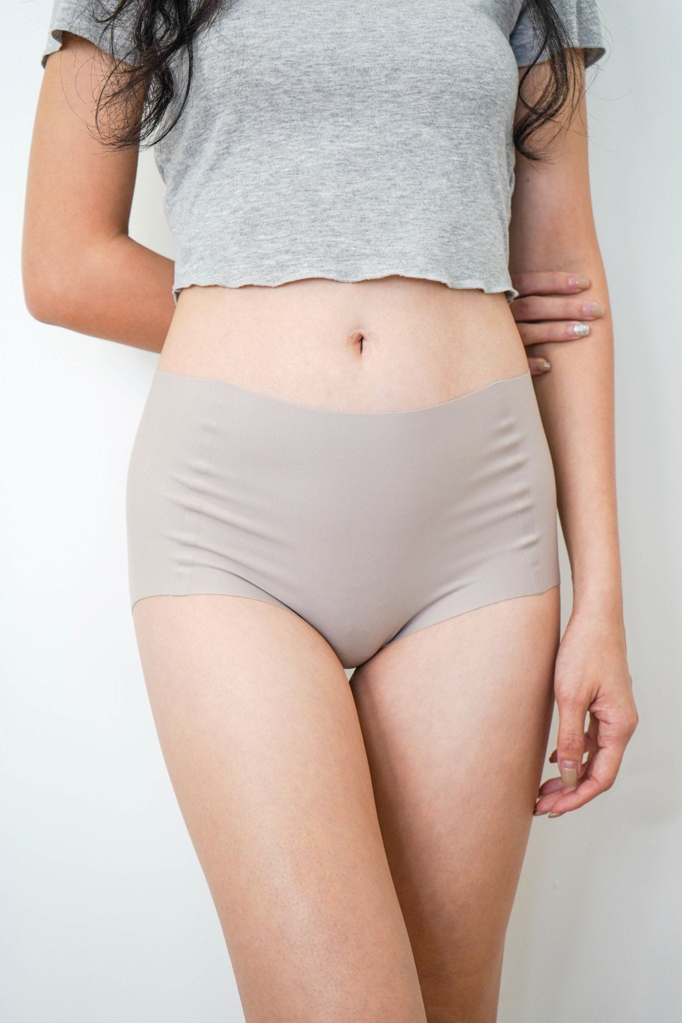 [New - In] Wear Nothing Seamless Antibacterial Panty In Smoke - Panty - Seamless Brief - Adelais Official