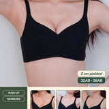 Pure Comfort Seamless Push Up Bra In Black - Bra - Push Up & Seamless - Adelais Official