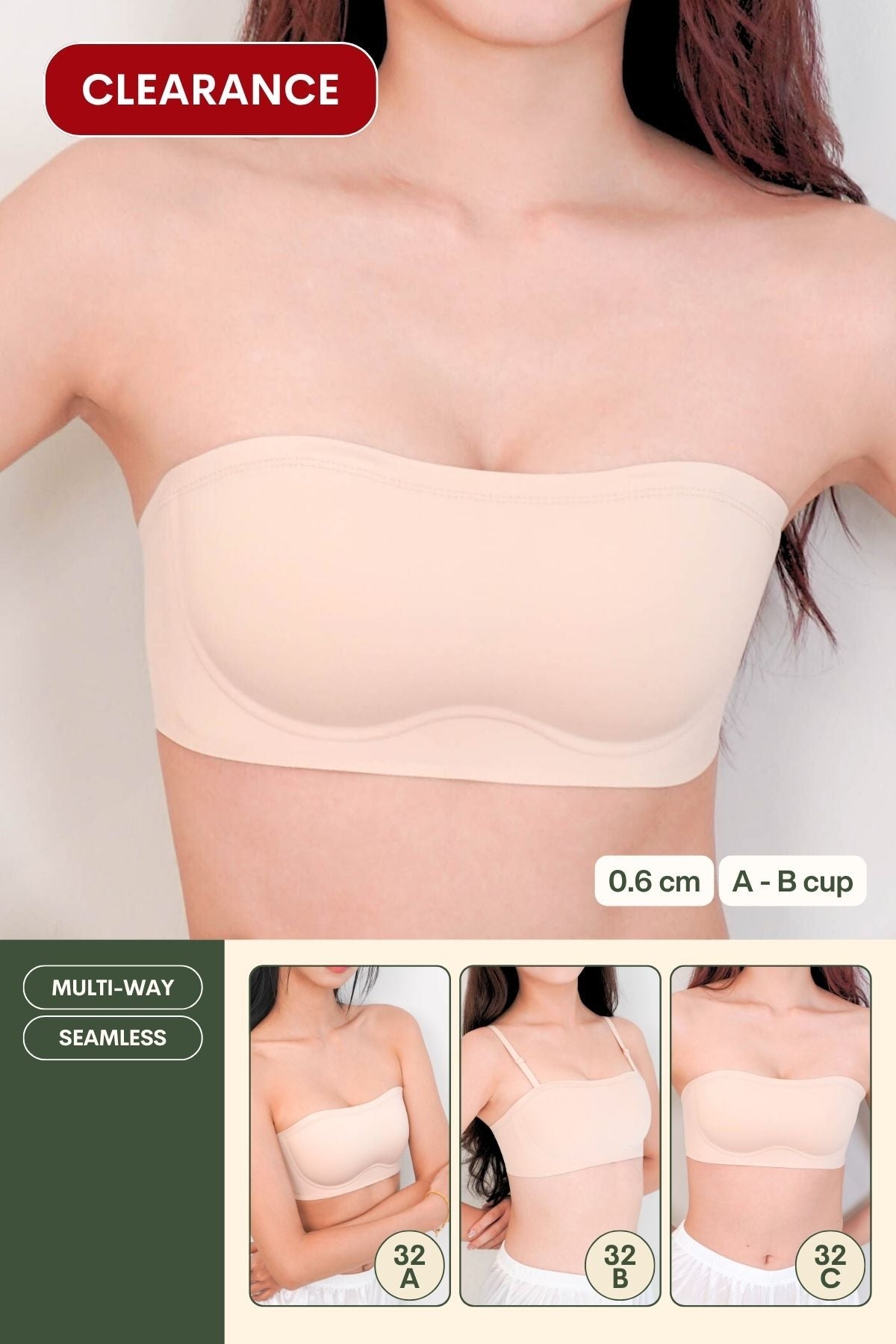 Pure Softie Multi - Way Seamless Bra In Soft Skin - Bra - Strapless (Multi - Way) & Push Up - Adelais Official