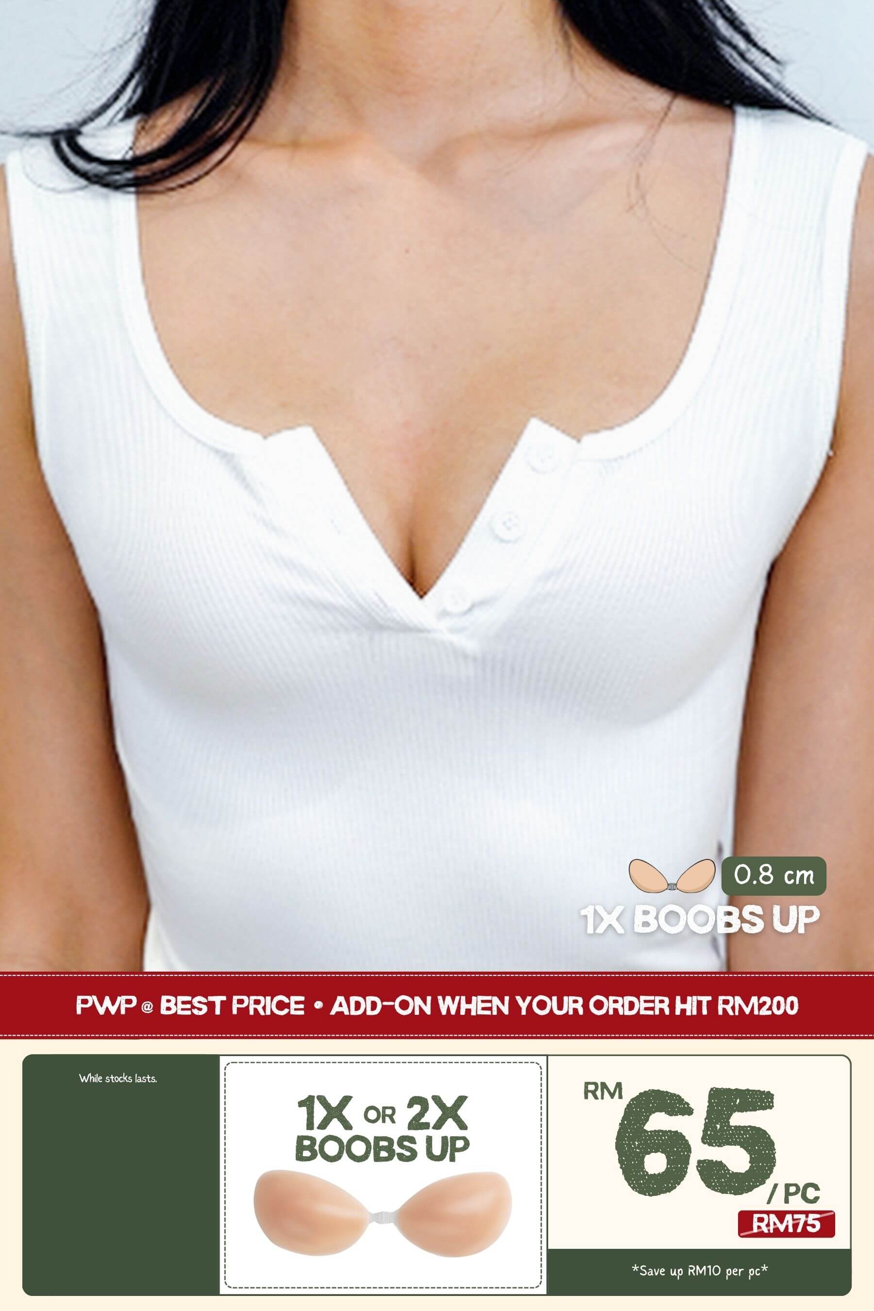 [PWP] 1X Boobs Up Nubra (0.8 cm) - Adhesive Bras (Nubra & Nipple Cover) - Adelais Official