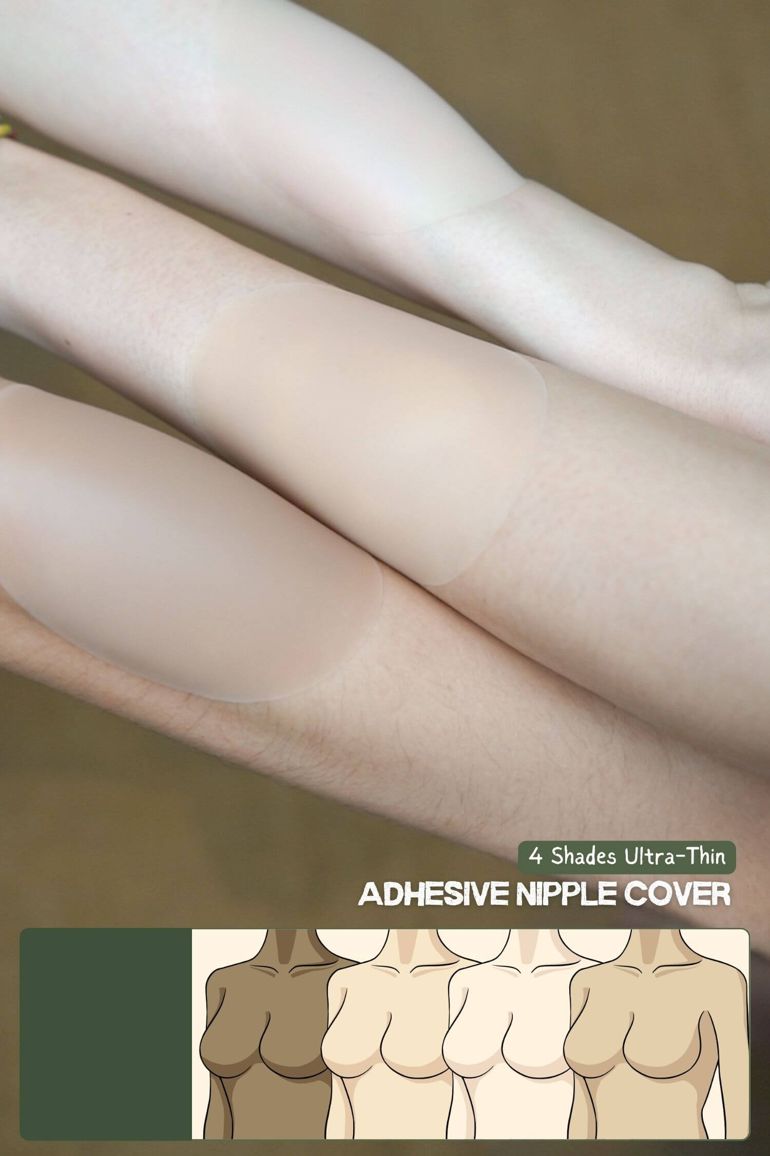 [PWP] Adhesive Nipple Cover with Ultra - Thin & Light Edge (8CM Diameter) - Adhesive Bras (Nubra & Nipple Cover) - Adelais Official