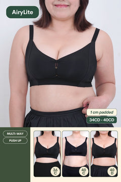 Refine AiryLite Shaping Push Up Bra in Black