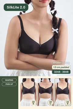 Refine SilkLite 2.0 Shaping Push Up Bra In Black