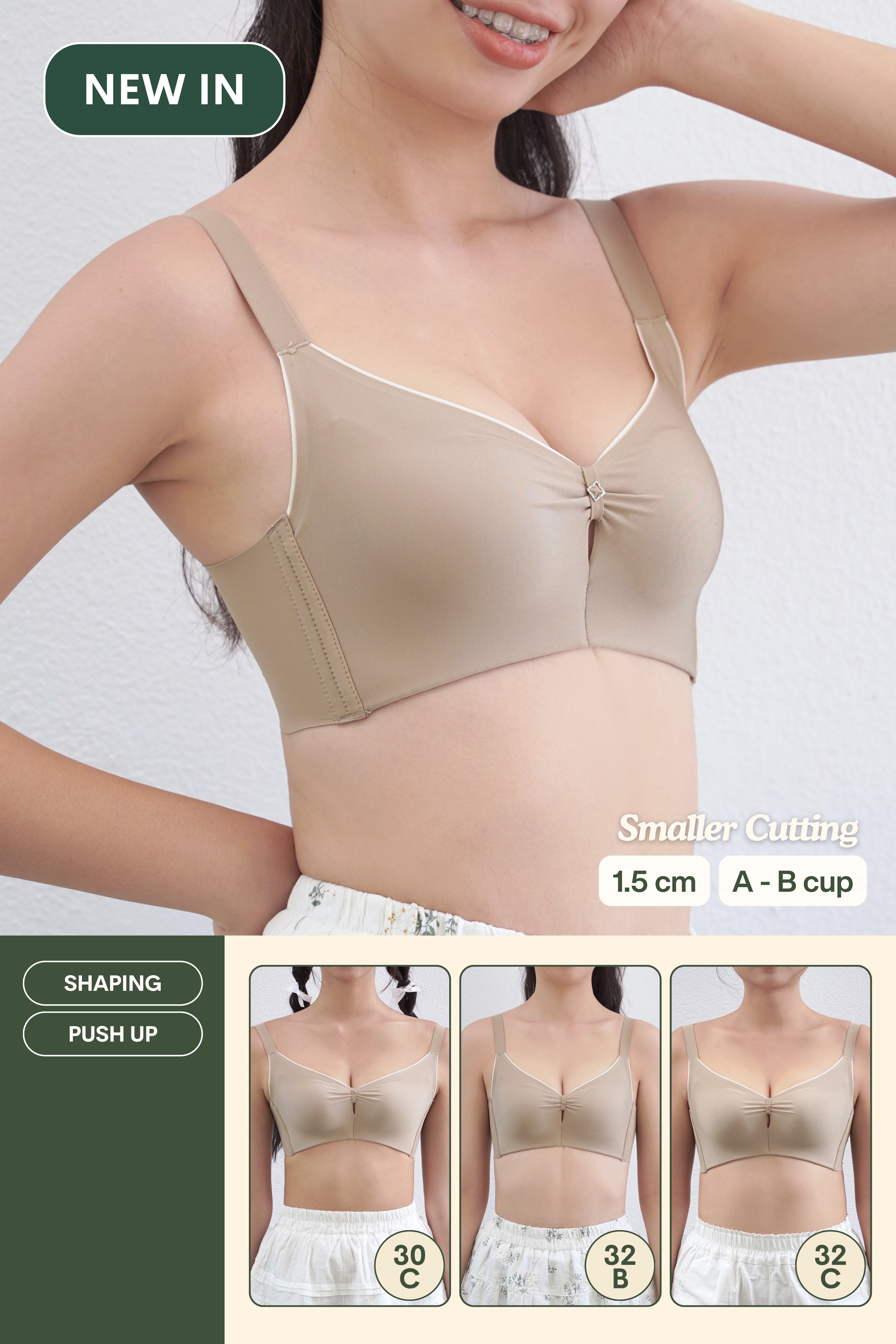 Refine SilkLite 2.0 Shaping Push Up Bra In Latte - Bra - Coverage & Push Up - Adelais Official