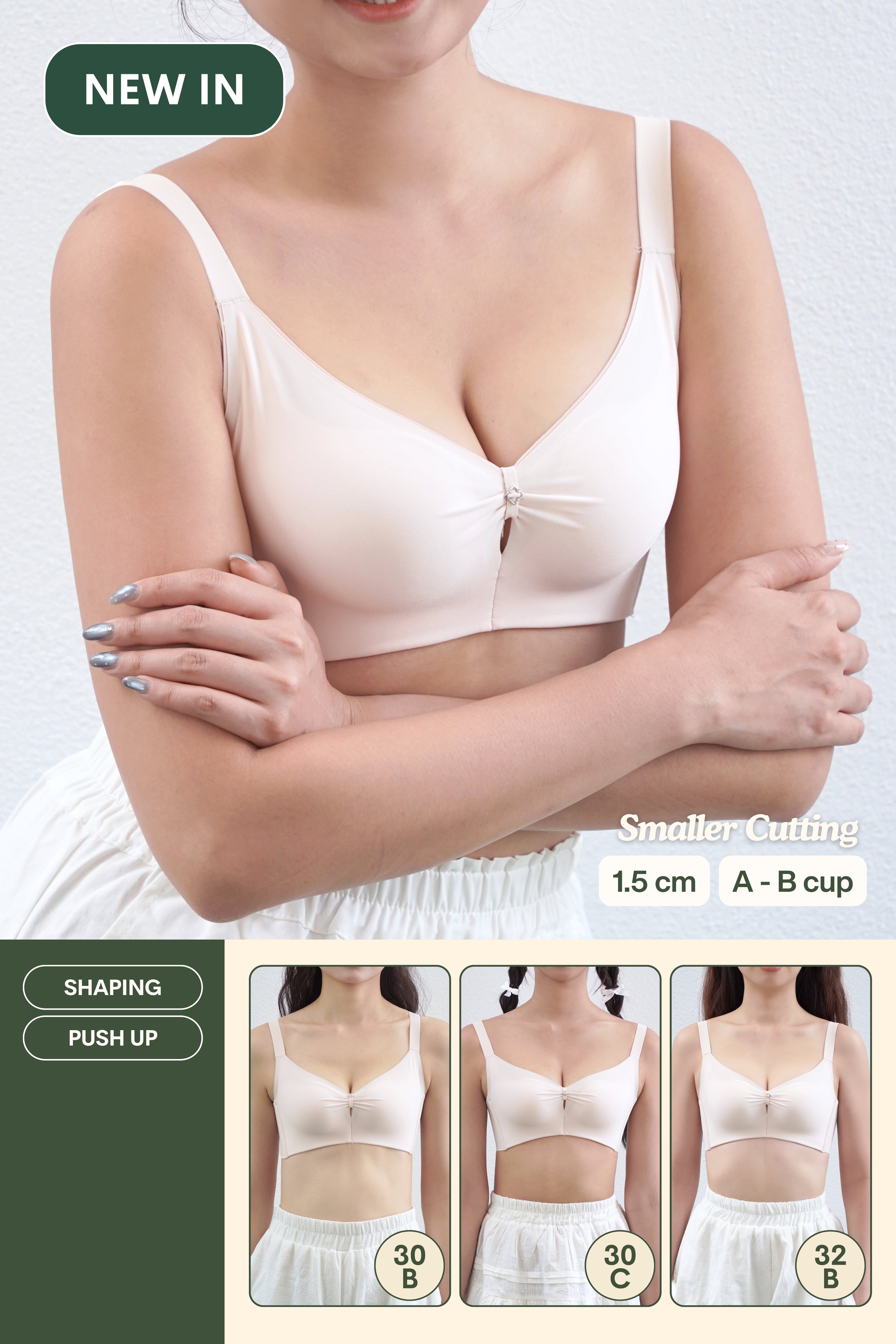 Refine SilkLite 2.0 Shaping Push Up Bra In Soft Pink - Bra - Coverage & Push Up - Adelais Official