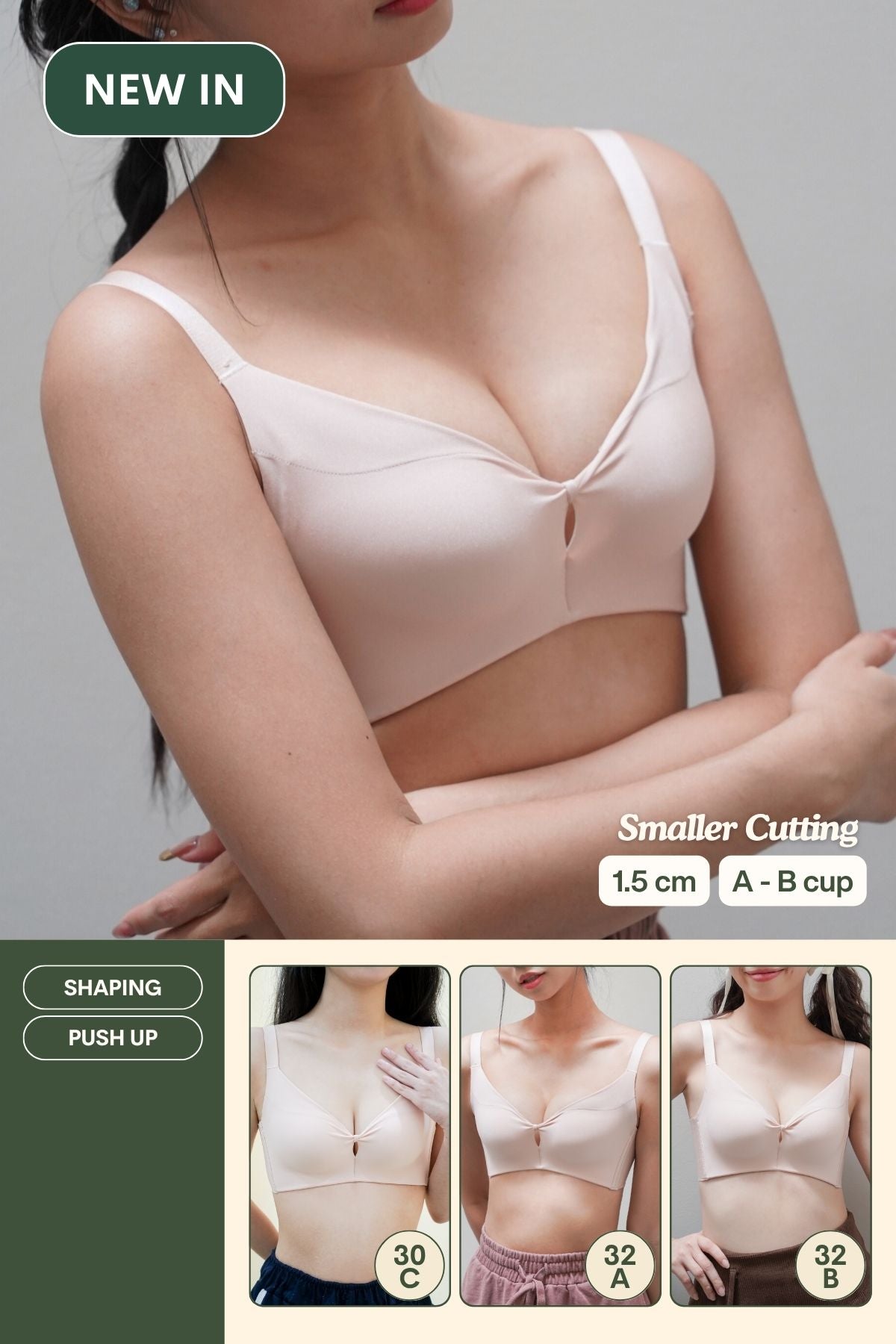 Refine SilkLite Shaping Push Up Bra In Soft Pink - Bra - Coverage & Push Up - Adelais Official