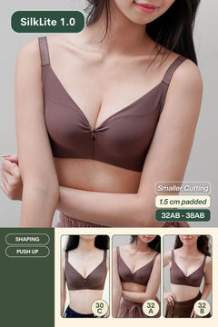 Refine SilkLite Shaping Push Up Bra In Woody Brown