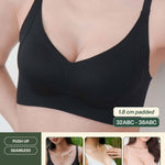 Routine Curvy Seamless Push Up Bra In Black - Bra - Push Up & Seamless - Adelais Official