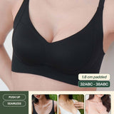 Routine Curvy Seamless Push Up Bra In Black - Bra - Push Up & Seamless - Adelais Official