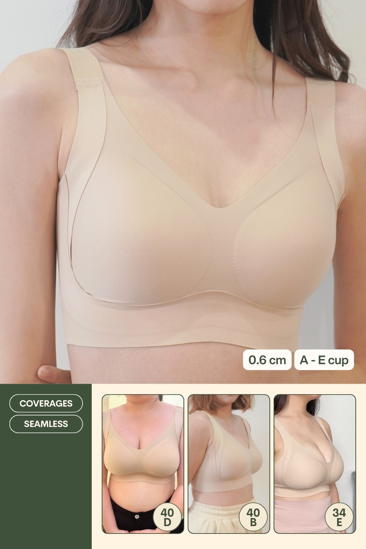 Routine Plus Perfect Uplifting Seamless Bra (S - 3XL) In Warm Natural - Bra - Full Coverage & Natural Uplift & Seamless - Adelais Official