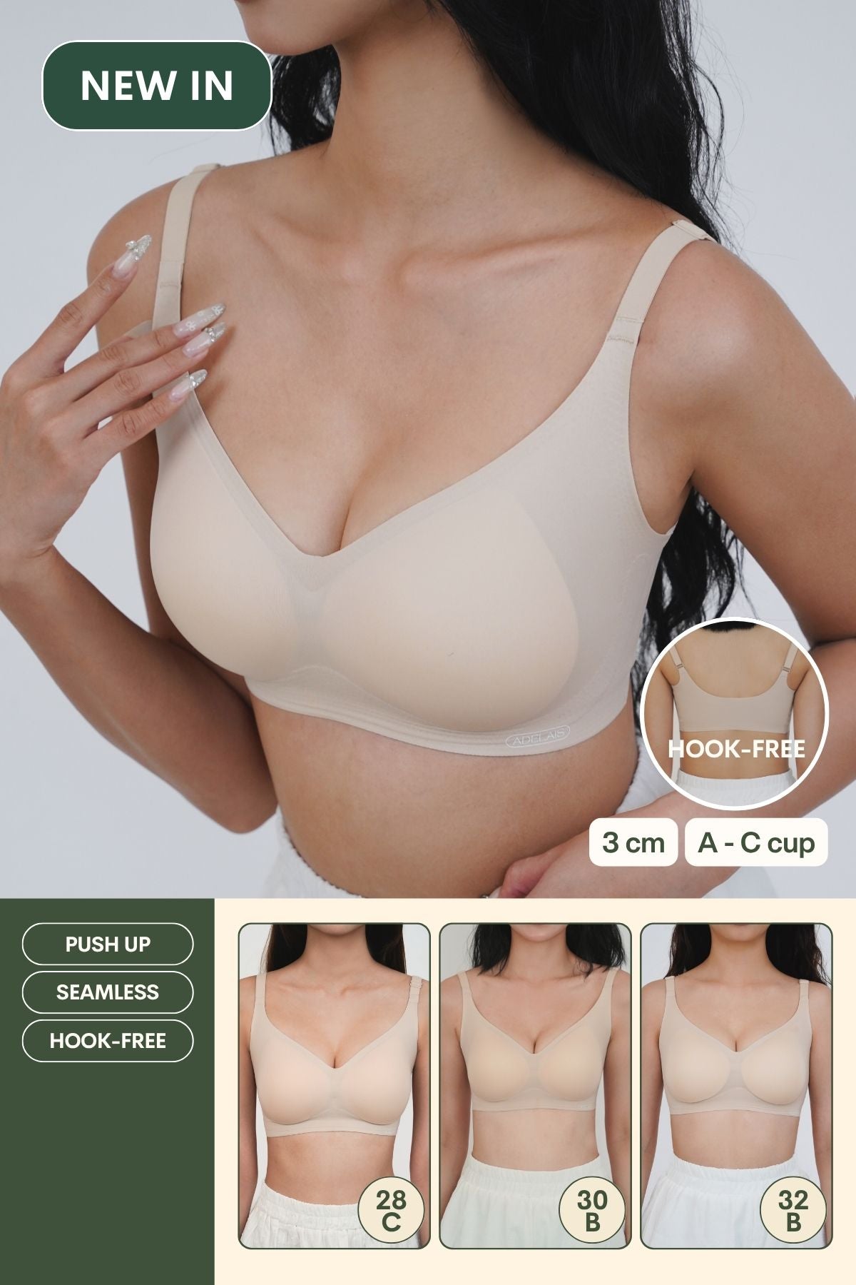 Ultra Boost BareFit Seamless Push Up Bra In Soft Skin - Bra - Push Up & Seamless - Adelais Official