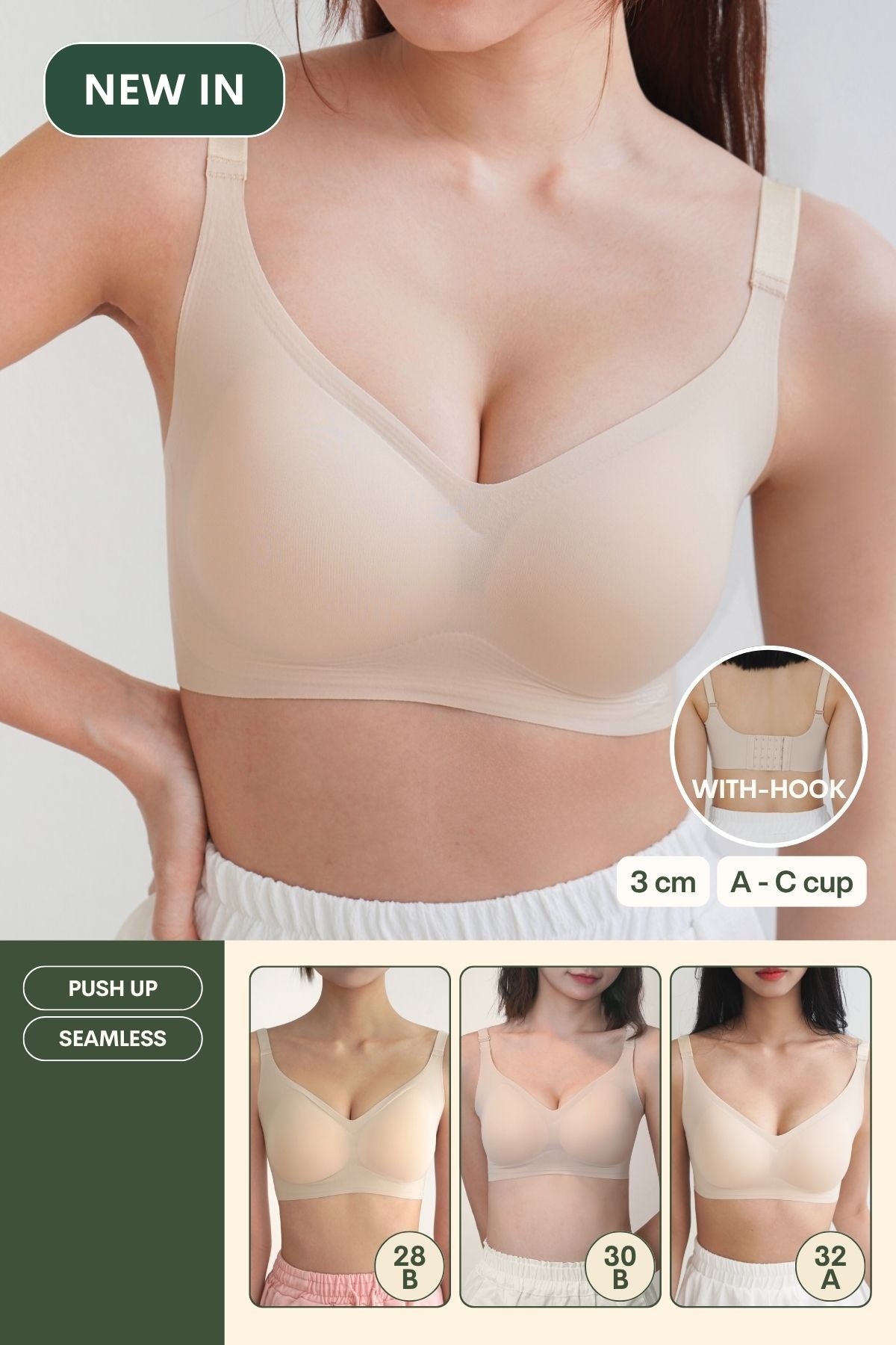 Ultra Boost Seamless Push Up Bra In Soft Skin - Bra - Push Up & Seamless - Adelais Official
