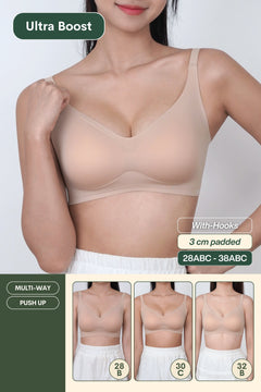 Ultra Boost Seamless Push Up Bra In Warm Skin