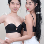 Ultra Softie 3.0 Push Up & Seamless Multi - way Bra In Black - Bra - Strapless (Multi - Way) & Push Up - Adelais Official