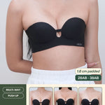 Ultra Softie 3.0 Push Up & Seamless Multi - way Bra In Black - Bra - Strapless (Multi - Way) & Push Up - Adelais Official