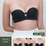 Ultra Softie 3.0 Push Up & Seamless Multi-way Bra In Black - Bra - Strapless (Multi-Way) & Push Up - Adelais Official