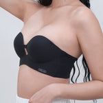 Ultra Softie 3.0 Push Up & Seamless Multi - way Bra In Black - Bra - Strapless (Multi - Way) & Push Up - Adelais Official