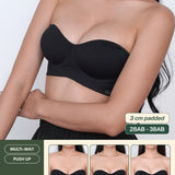 Ultra Softie Boost Multi-Way Push Up Bra In Black - Bra - Strapless (Multi-Way) & Push Up - Adelais Official