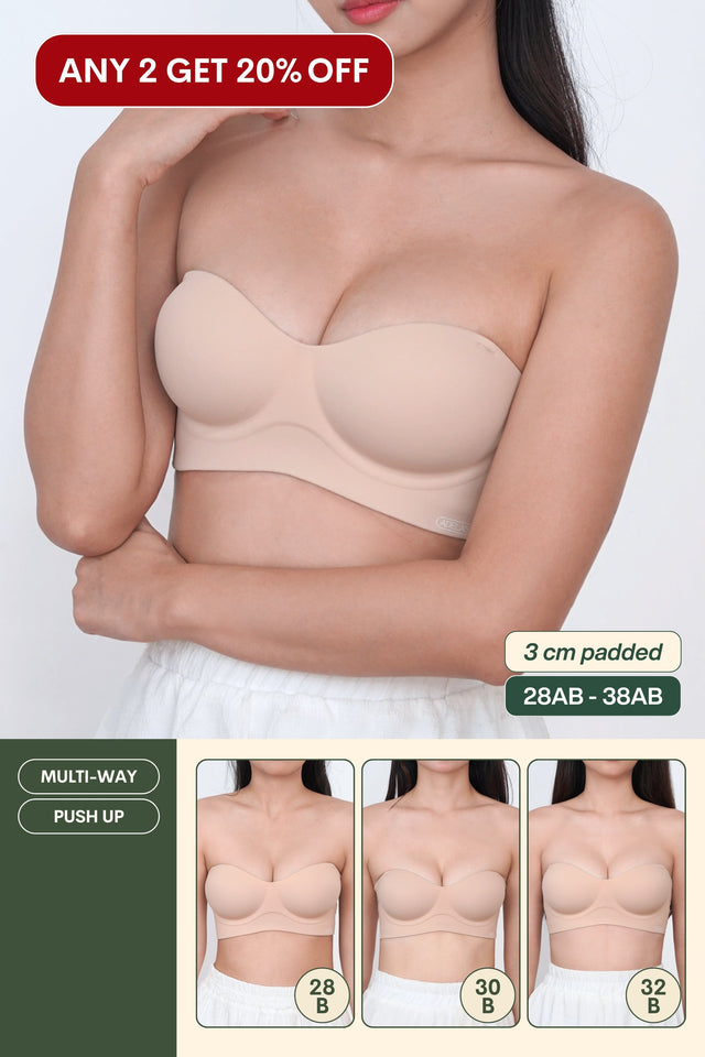 Ultra Softie Boost Multi-Way Push Up Bra In Warm Skin