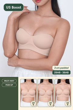 Ultra Softie Boost Multi-Way Push Up Bra In Warm Skin