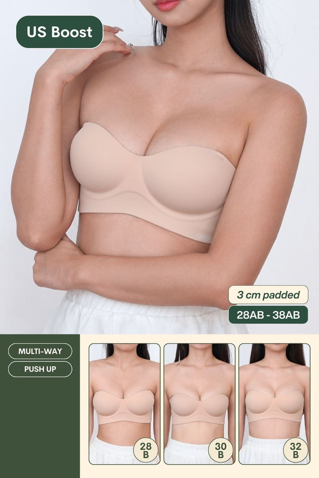 Ultra Softie Boost Multi-Way Push Up Bra In Warm Skin